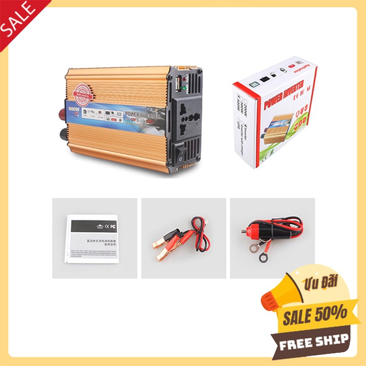 Bộ kích điện inverter 500W, đổi nguồn 12v lên 220V
