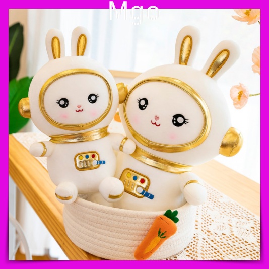 [ Mẫu Mới - Qùa Tặng- Có Sẵn ] Gấu Bông Thỏ Phi Hành Gia Vũ Trụ Món Quà May Mắn Ý Nghĩa Màu Cự Sáng Xịn Size 30Cm