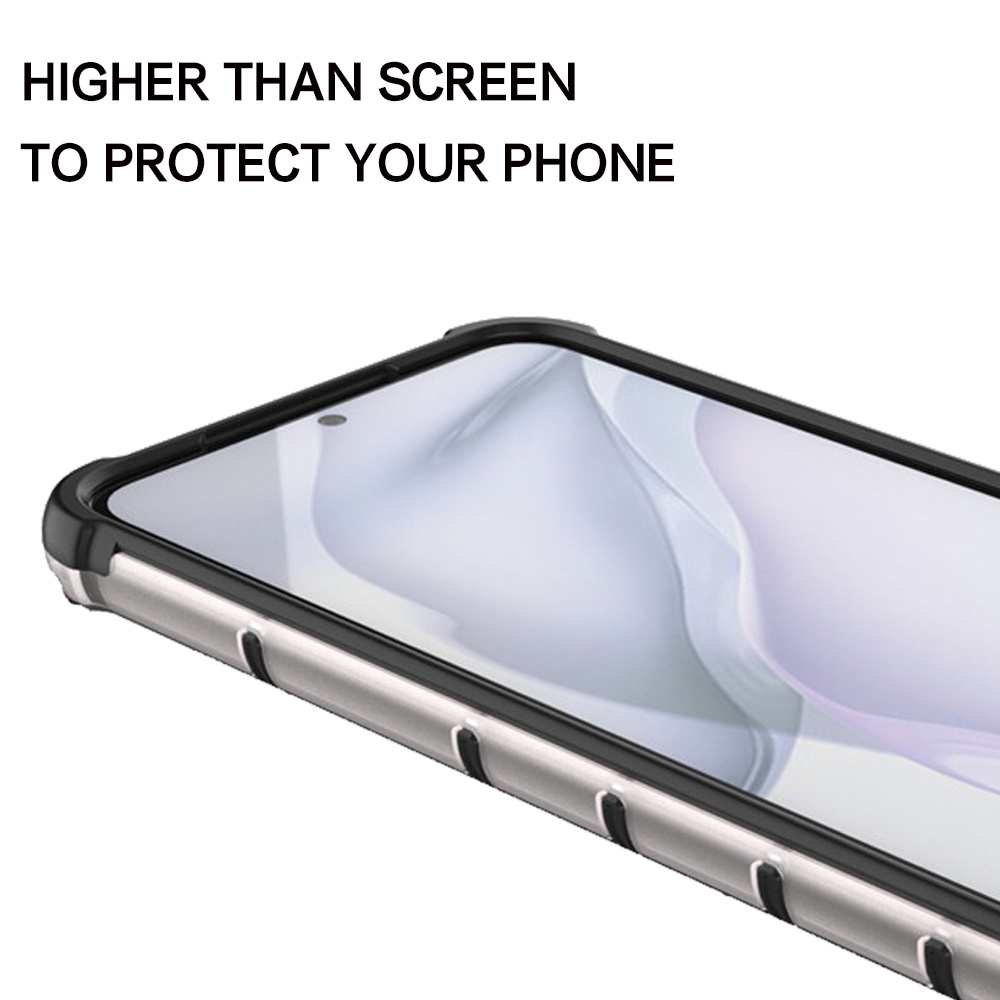 Ốp Điện Thoại Nhựa Cứng Trong Suốt Chống Sốc Họa Tiết Tổ Ong Cho Huawei Mate 40 30 20 X Pro Plus