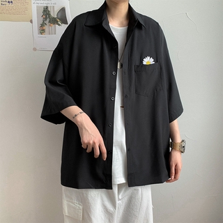 Áo Sơ Mi Dáng Rộng Tay Lỡ Phong Cách Hàn Quốc Cho Nam Và Nữ Size M - 2XL