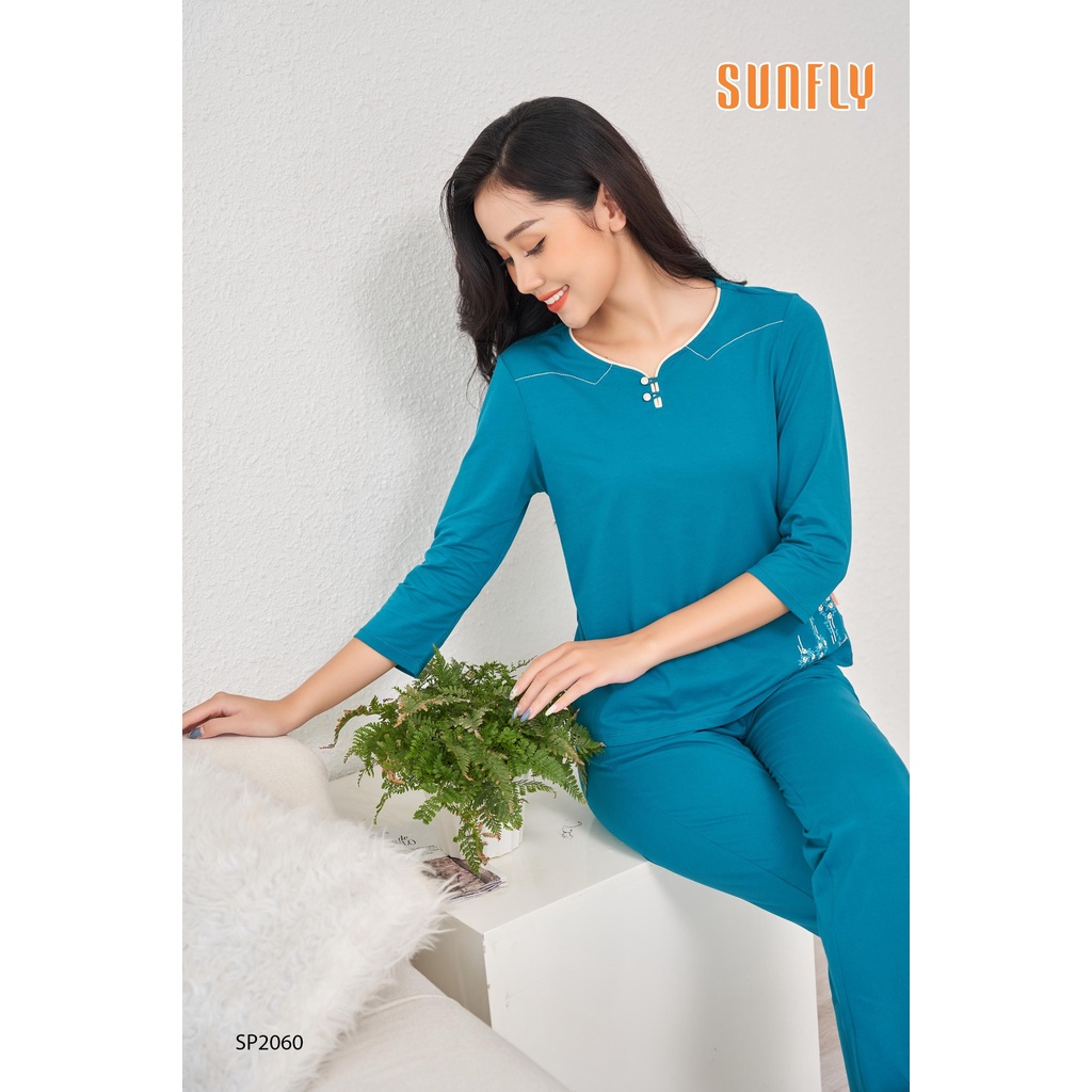 SP2060 - BỘ MẶC NHÀ COTTON ÁO TAY LỠ QUẦN DÀI