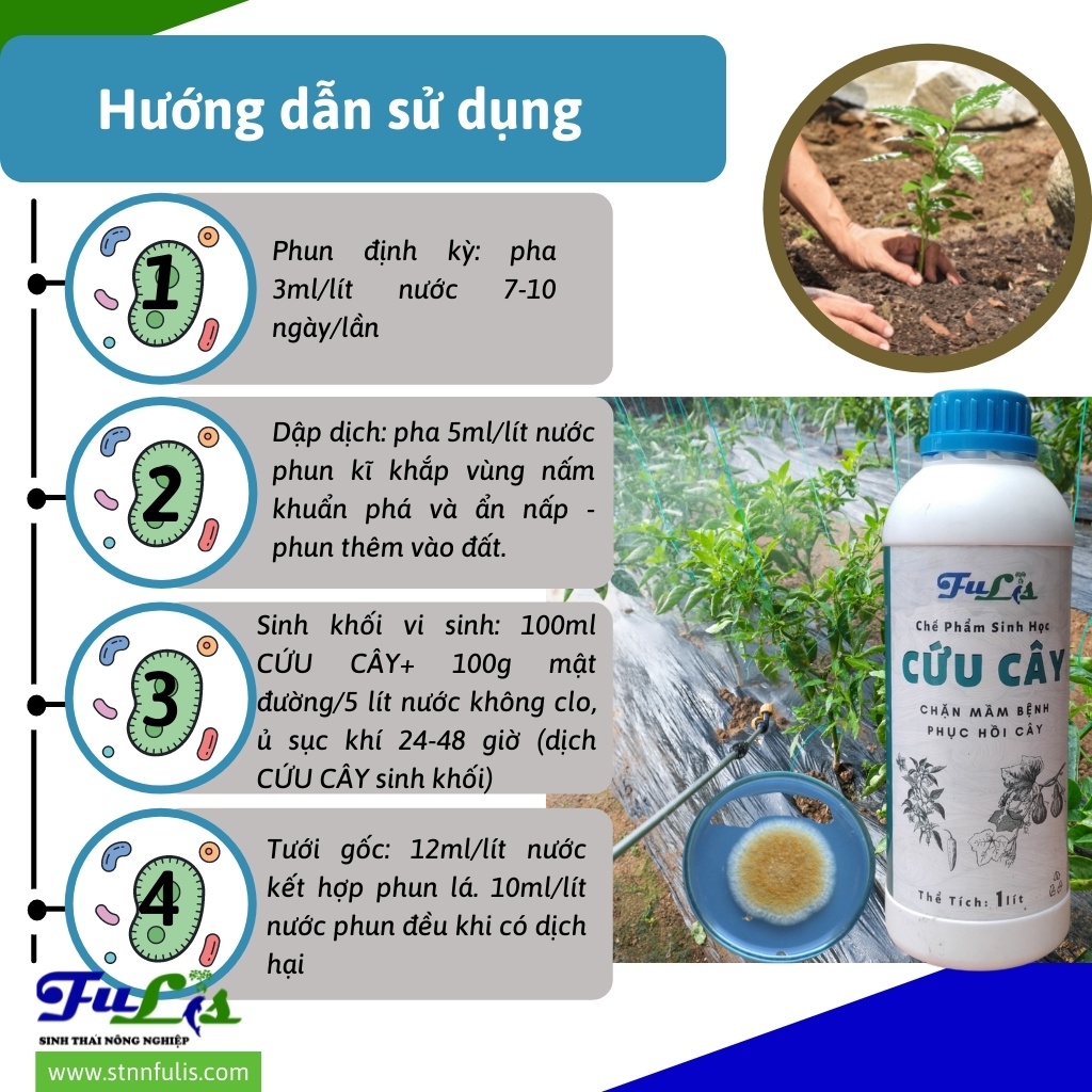 Chế Phẩm Sinh Học Phòng Nấm Rễ, Khuẩn Đất CỨU CÂY Cho Hoa Lan, Hồng, Cây Ăn Quả, Rau Màu Chính Hãng Giá Rẻ - stnnfulis