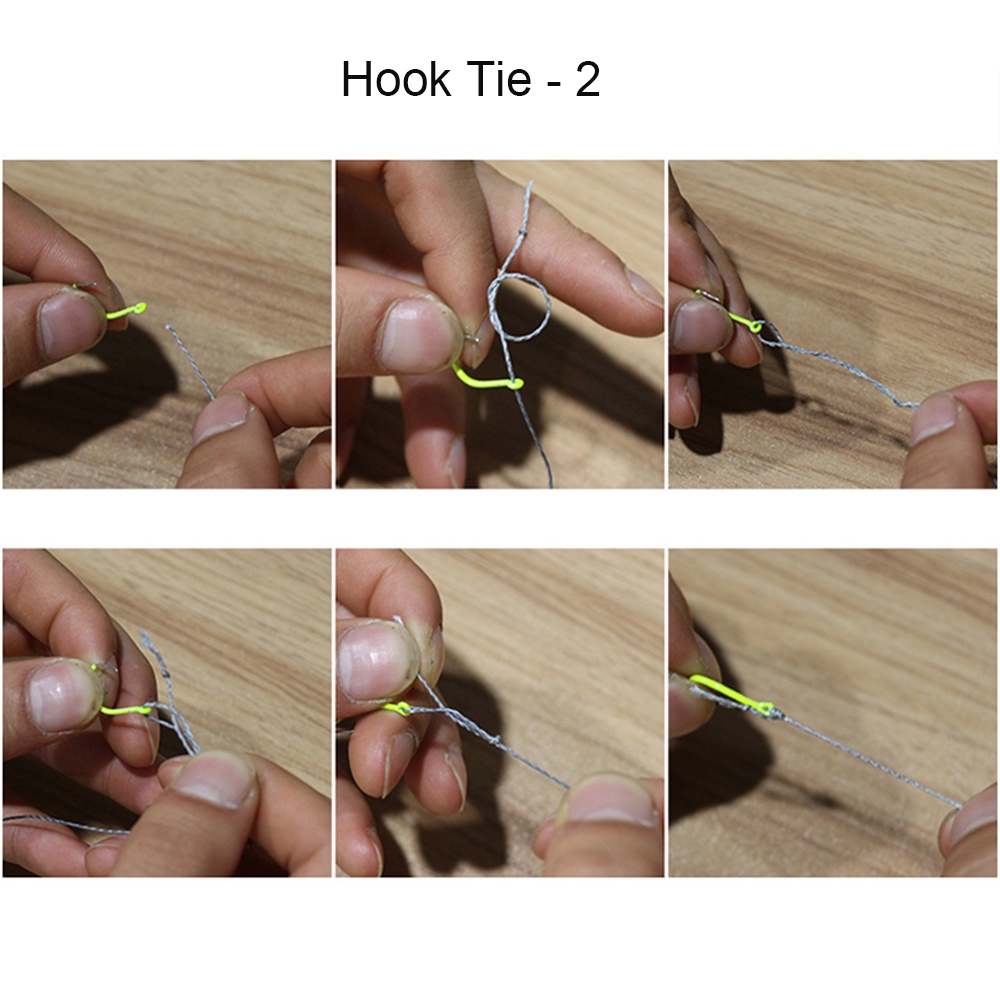 Set 50 lưỡi câu cá dạ quang phát sáng kích thước 8-13 tùy chọn tiện lợi