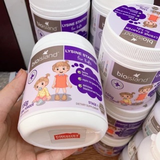 (Tem chemist) Bột Bio Island Lysine Starter hỗ trợ tăng chiều cao cho trẻ dưới 6 tuổi