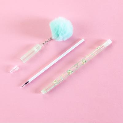 Bút quả bông quả bơ in hình BQB22 bút quả bông cute bút quả bông dễ thương