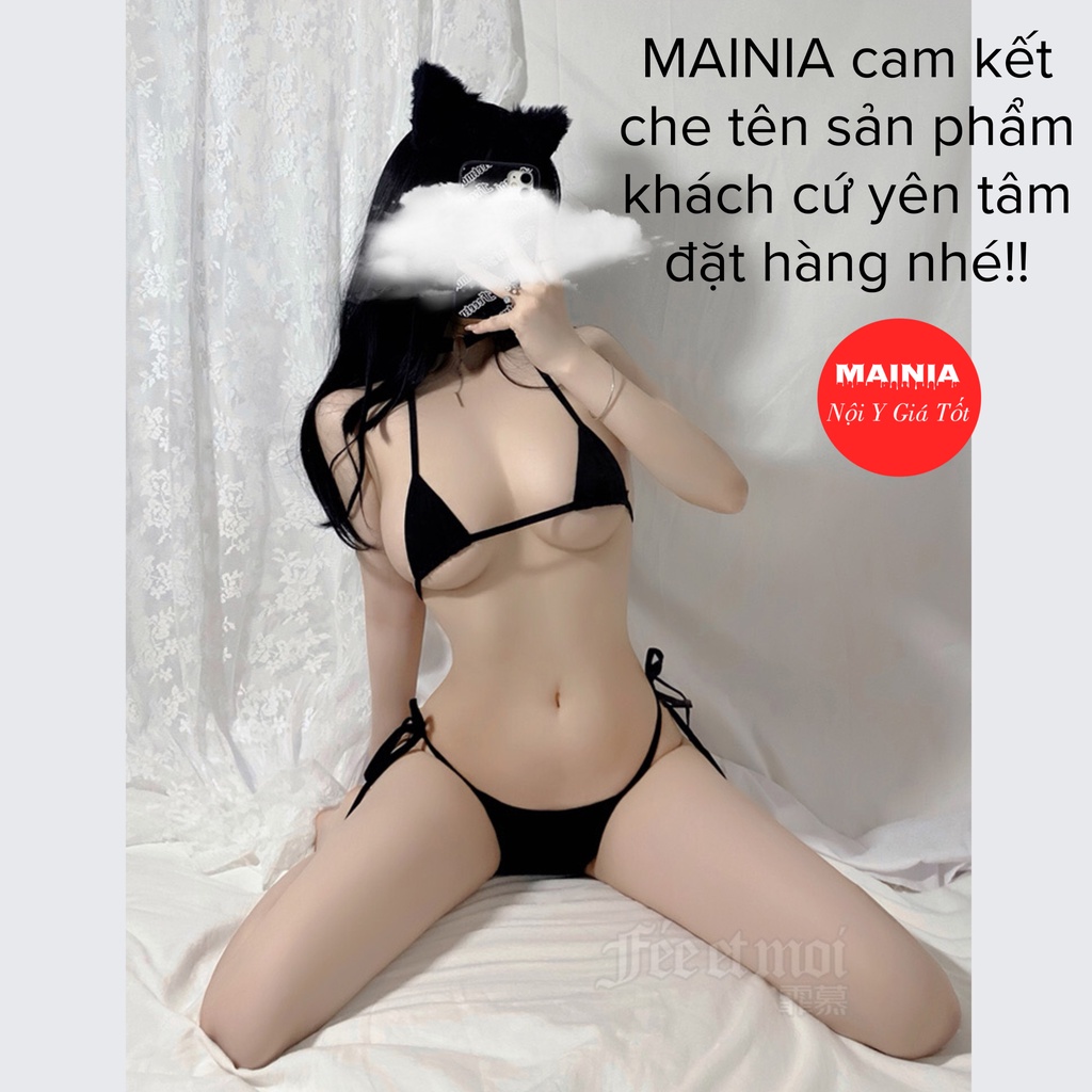 Set Bộ Đồ Lót Gợi Cảm Màu Đen Buộc Cột Dây Freesize Sexy Quyến Rũ Mainia Shop | BigBuy360 - bigbuy360.vn