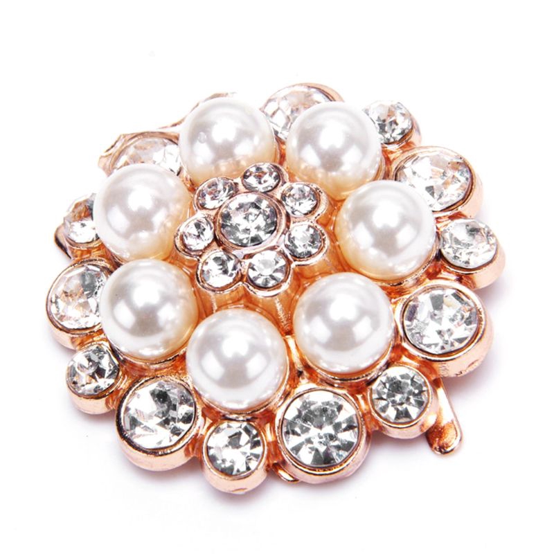 HAN❀ 2 Pcs Shoe Clip Shoes Decoration DIY High Heel Sandals Pearl Rhinestone Ornament Clips Buckle