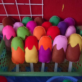 Đồ dùng mầm non giá rẻ- Kem que- Đồ chơi tự tạo-Đồ chơi vải nỉ