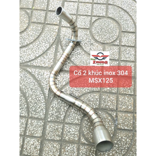Cổ 2 khúc MSX 125 inox 304 cổ cao cấp.