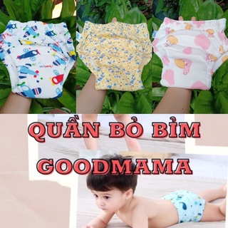 Combo 3 quần bỏ bỉm goodmama 6 lớp cho bé size 5-16kg