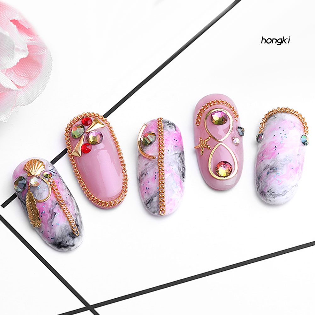 [Hàng mới về] Túi chuỗi xích trang trí móng tay nghệ thuật DIY 3D hợp kim nhiều kích thước thời trang