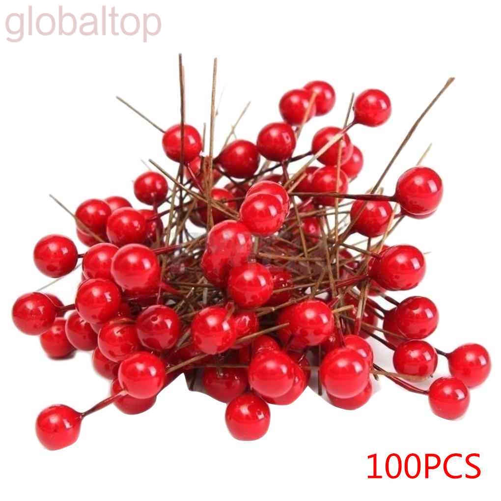 Set 100 trái giả trang trí giáng sinh dễ thương