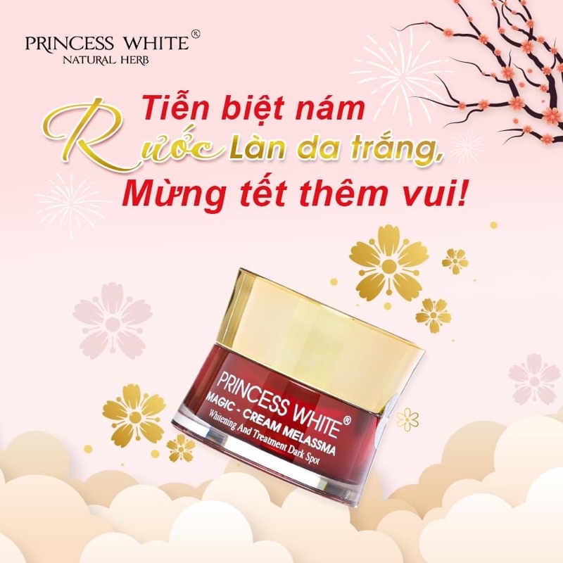 HỘP KEM NÁM TÀN NHANG PRINCESS WHITE