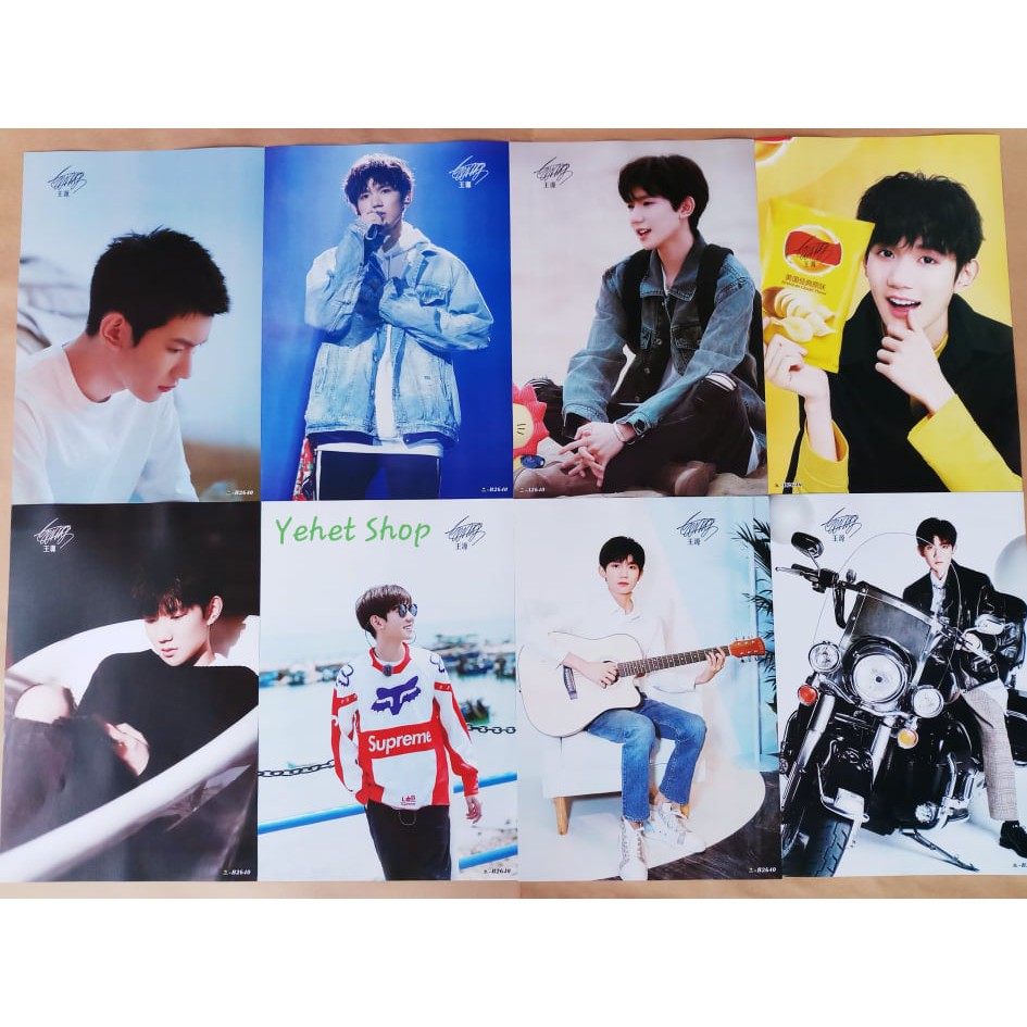 Bộ 8 poster chữ ký TFBOYS Khải Nguyên Tỉ