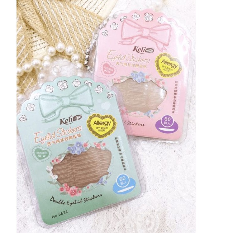 Miếng Dán Mí Lưới Keli Allergy Double Eyelid Stickers (60 Miếng)