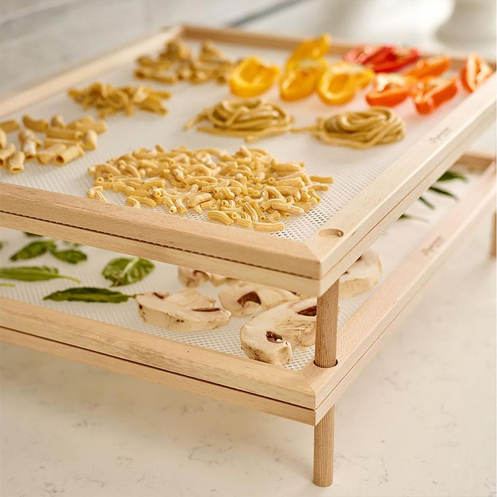 Pasta Drying Rack Stackable Fresh Food Dryer Countertop Herbs Fruit Shelf Tray Restaurant Chef Cookware Gadgets Gifts