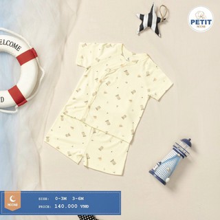 Bộ Moon ngắn sơ sinh chất Petit