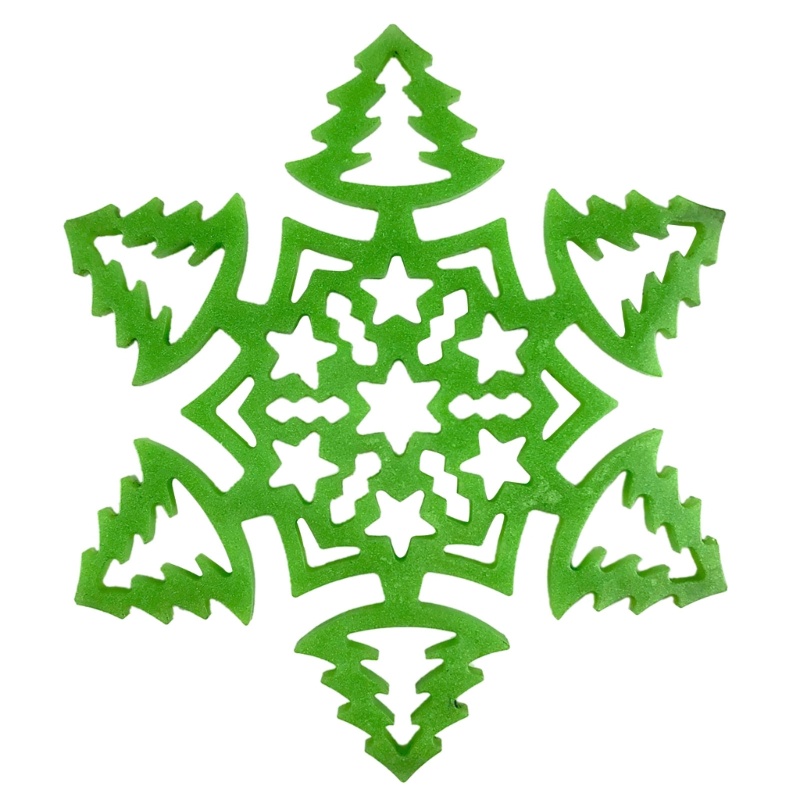 Khuôn Silicone Làm Móc Khóa Hình Bông Tuyết Xinh Xắn