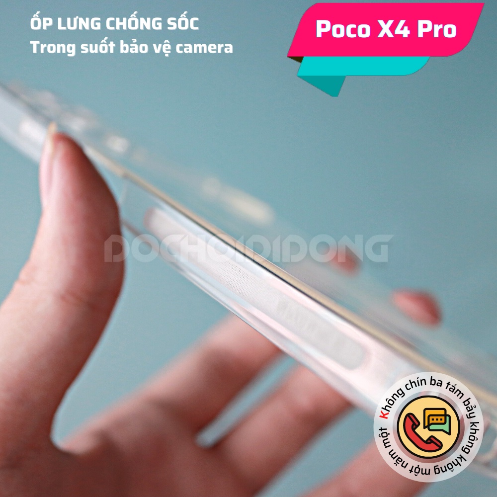 Ốp Lưng Dẻo Trong Suốt Cho Xiaomi Poco X4 Pro Chống Sốc Bảo Vệ Camera