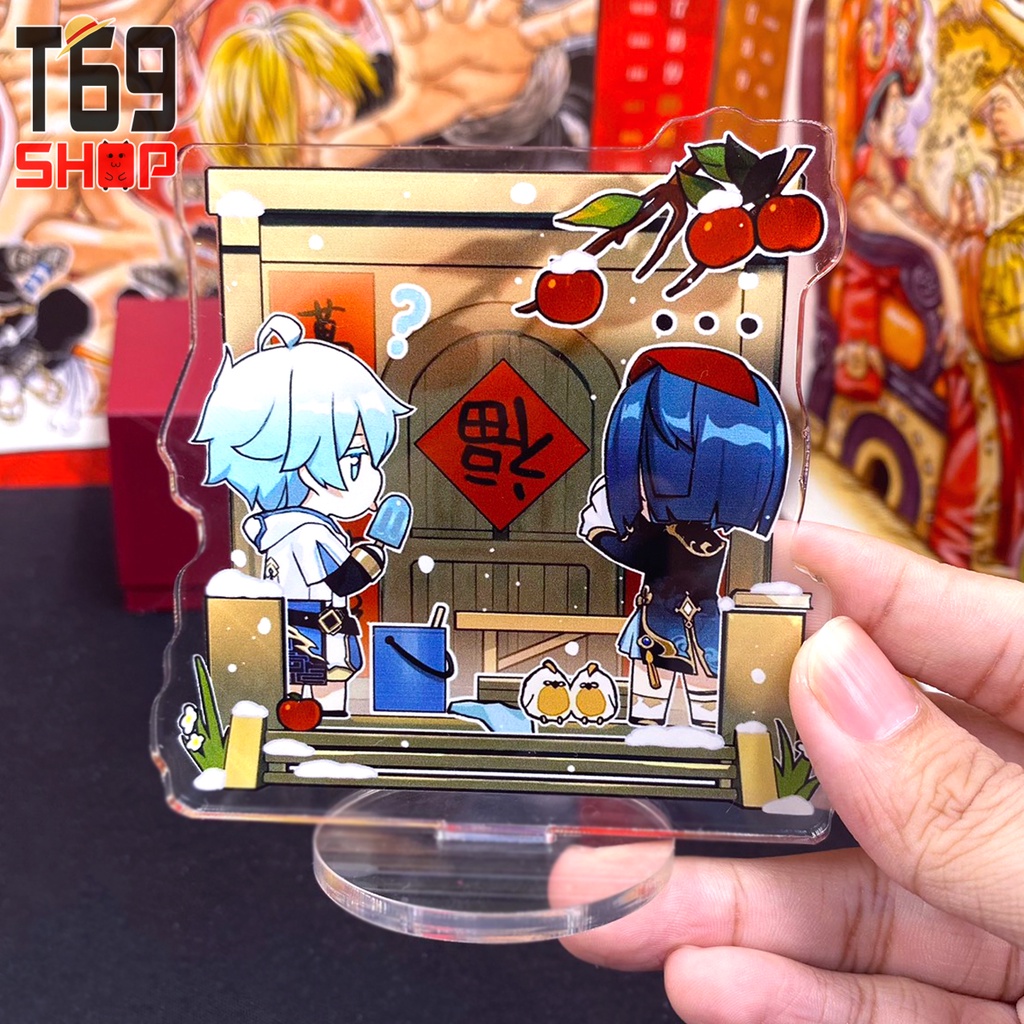 Mô hình Standee Acrylic Mica game Genshin Impact mini 10cm
