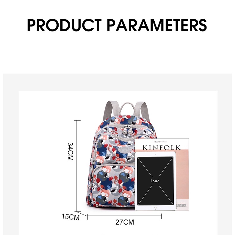 Ba Lô Đi Học/Du Lịch In Hoa Sáng Tạo Thời Trang Phong Cách Mới Sức Chứa Lớn Hợp Xu Hướng Cho Nữ Sinh