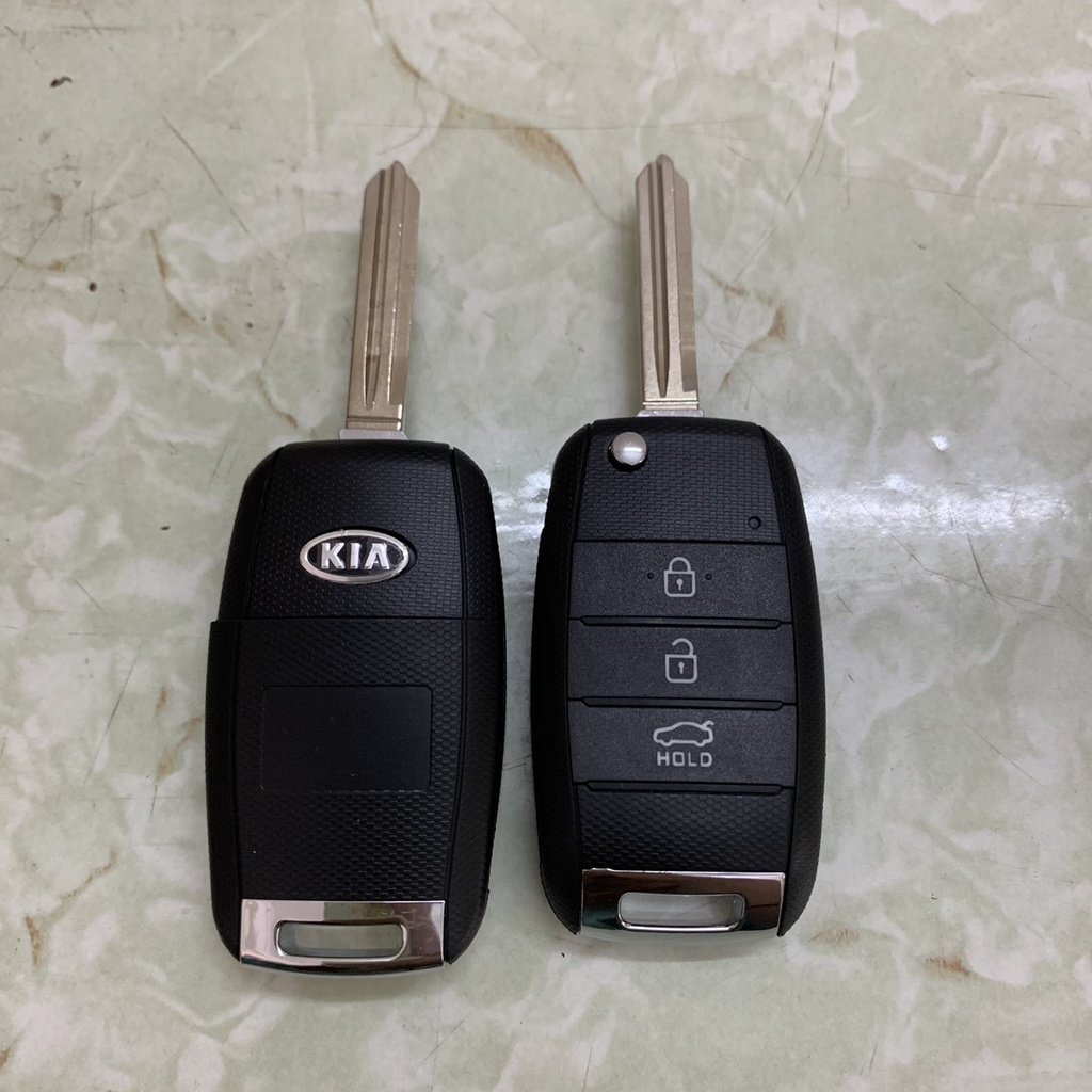 Vỏ Chìa Khóa Gập 3 Nút Đen Dùng Cho Xe KIA