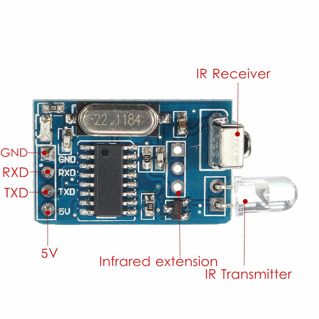 Bộ Giải Mã Hồng Ngoại 5v + Mô Đun Nhận Tín Hiệu Không Dây