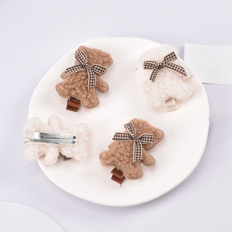 Kẹp Tóc Trang Trí Hình Gấu Bông Cho Nữ