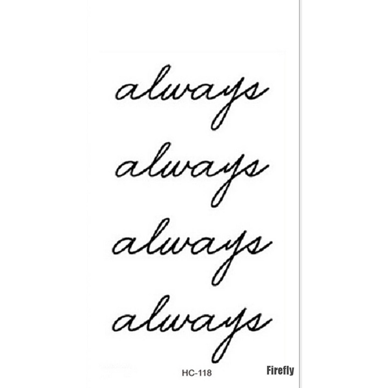 Hình Xăm Dán Tạm Thời Chống Thấm Nước In Chữ Cá Tính