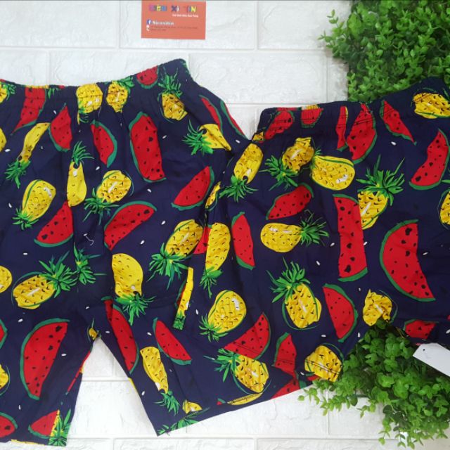 Quần trái cây couple, quần đi biển