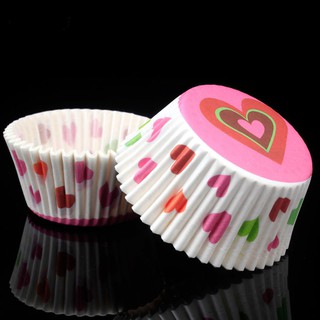 Set 100 Cốc Giấy Làm Bánh Cupcake Dễ Thương