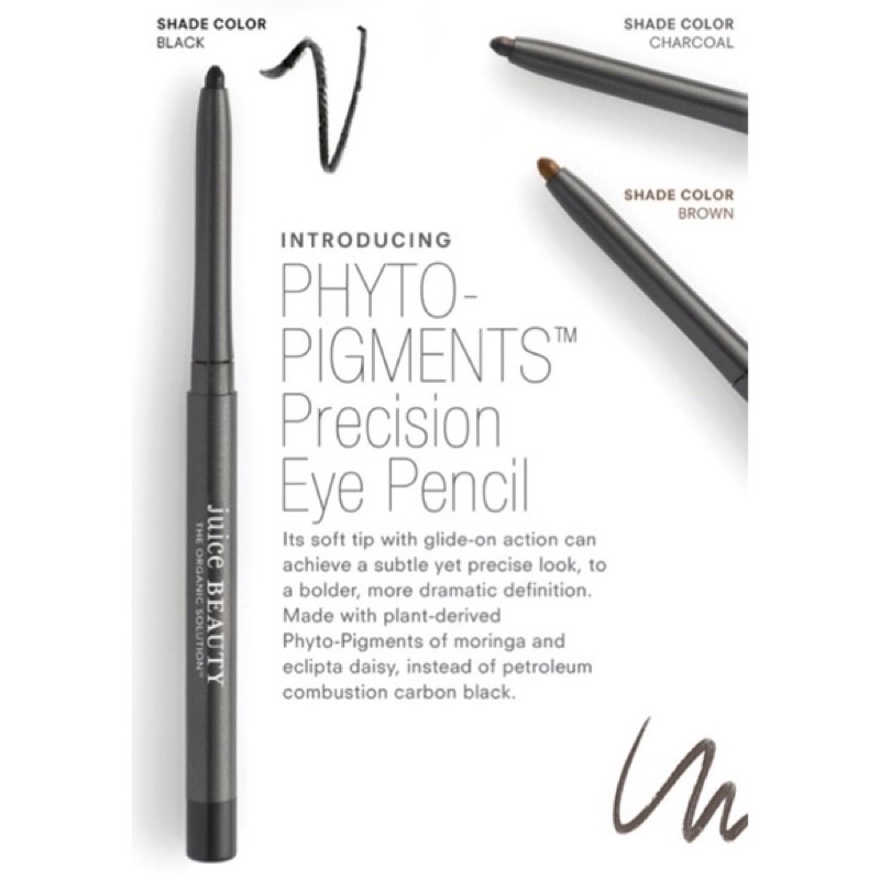 Juice Beauty - Chì Kẻ Mắt &amp; Mày Hữu Cơ Juice Beauty Phyto - Pigments Precision Eye Pencil