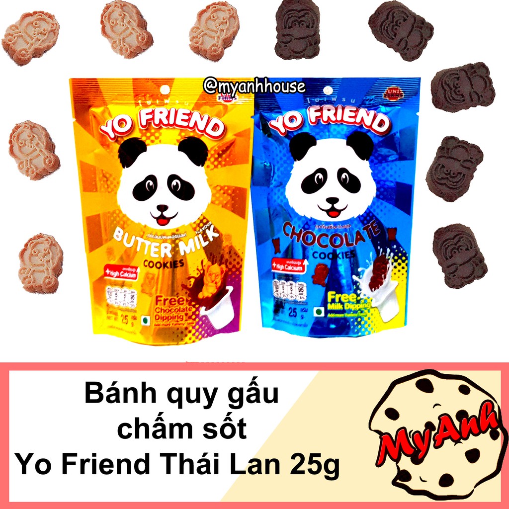 BÁNH GẤU CHẤM SỐT KEM YO FRIEND THÁI LAN 25G DATE T8/2021