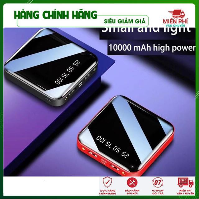 Sạc Dự Phòng Mini 2 Cổng USB 10.000mAhFREESHIPGiảm 10K Khi Nhập Mã [Sạc Đa Năng] Đồ Tiện Ích