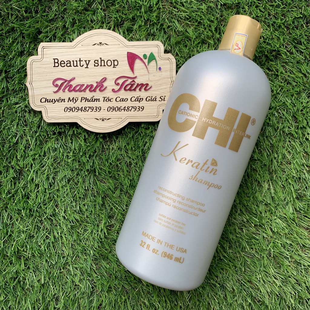 Dầu gội xả phục hồi CHI Keratin Shampoo & Conditioner 946mlx2