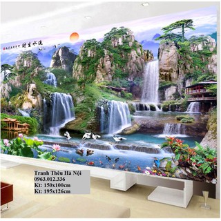 Tranh thêu chữ thập Thiên nhiên Giao hòa FJ0741 150*97cm