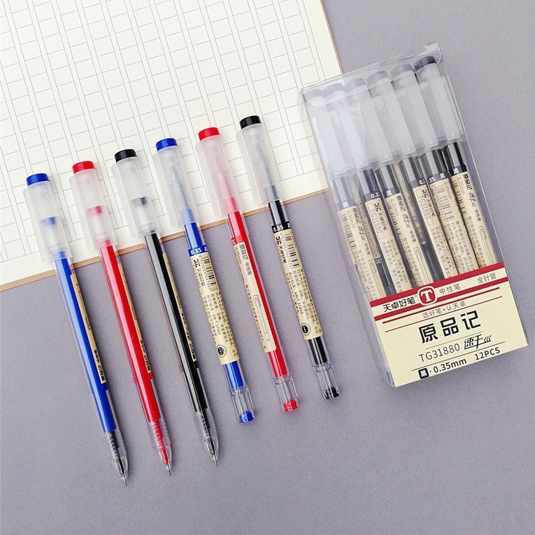 Bút gel mực nước Muji, bút mực đi nét ngòi 0.35mm nhiều màu dễ thương