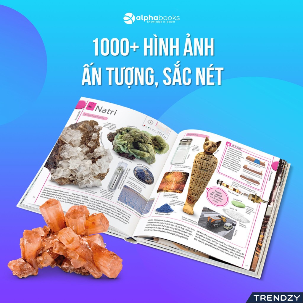 Sách - Thuyết Minh Trực Quan Nhất Về Bảng Tuần Hoàn Các Nguyên Tố Hóa Học [AlphaBooks] Tặng Kèm Sổ Tay