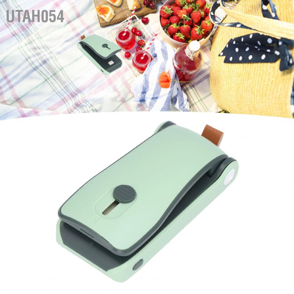Utah054 Mini Food Sealer Small Handheld Bottom Magnetic Design USB Charging Quick Sealing Machine