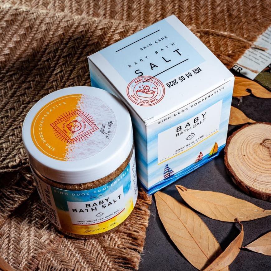 Muối tắm bé Tâm Dược Thảo 400g - Muối tắm bé thảo dược tiêu chuẩn mới nhất của HTX Sinh Dược