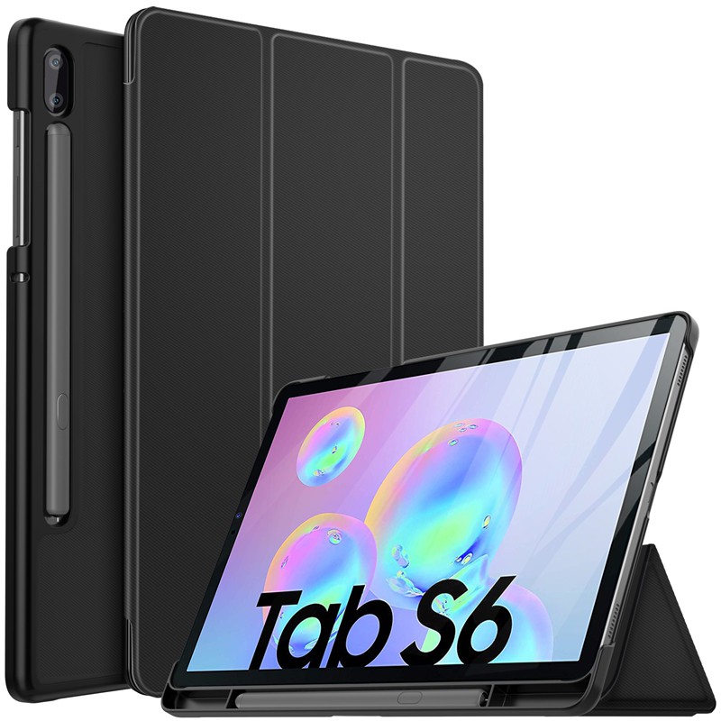 Chỗ Samsung Galaxy Tab S6 bảo vệ tay 10.5 inch SM-T860/SM-T865 tablet thả da gấp (với bút rãnh)