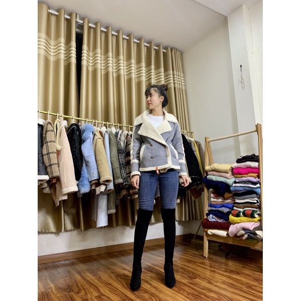 Áo Da Lộn Lông Cừu