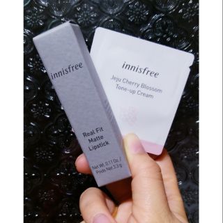 Son lì innisfree real fit lipstick [ tặng kèm sample kem dưỡng nâng tine hoa anh đào]