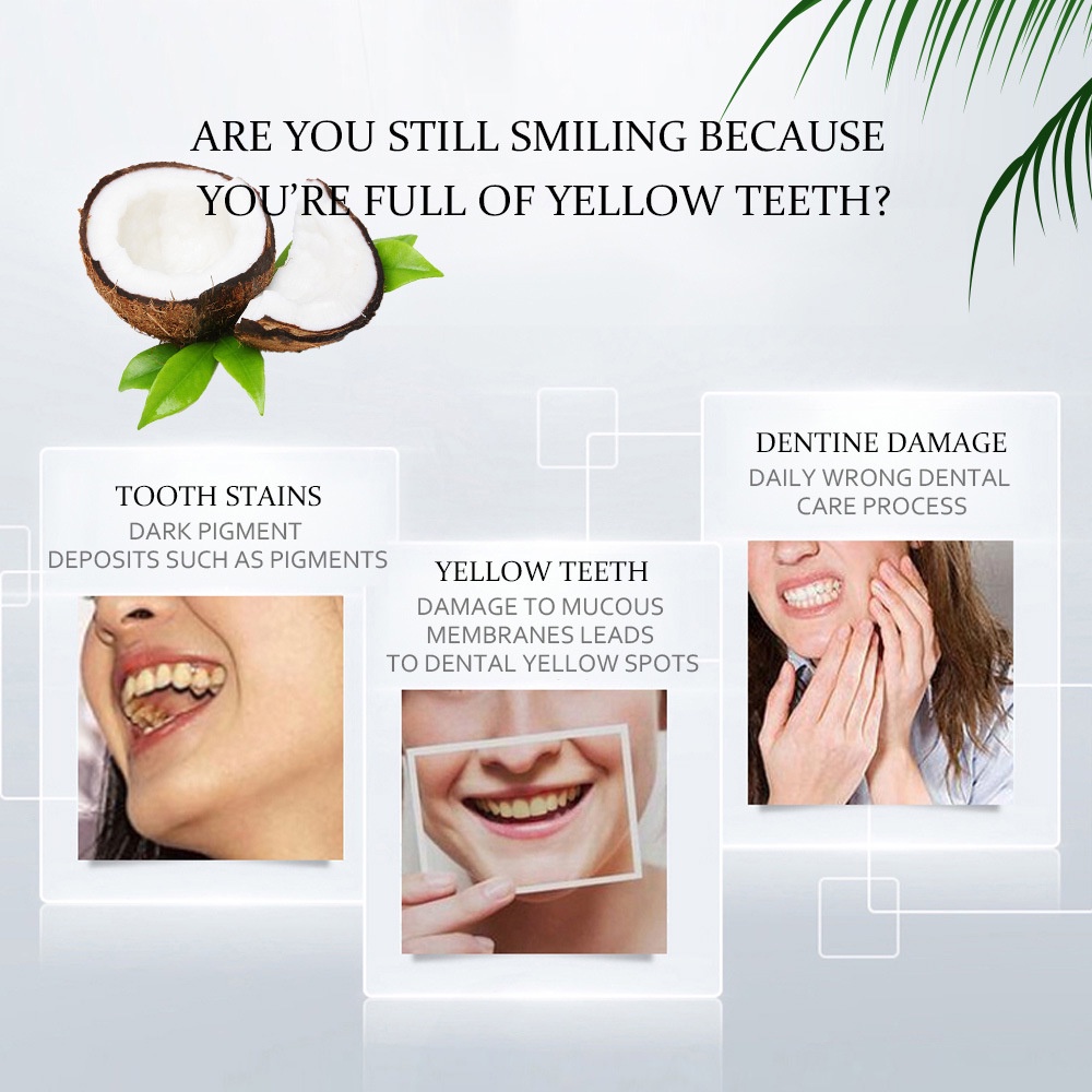 Kem đánh răng dừa  PEIMEI Kem Đánh Răng  Giúp Làm Trắng Răng Tự Nhiên Sau 2 Tuần Với Chiết Xuất Dừa Và Than Hoạt Tính