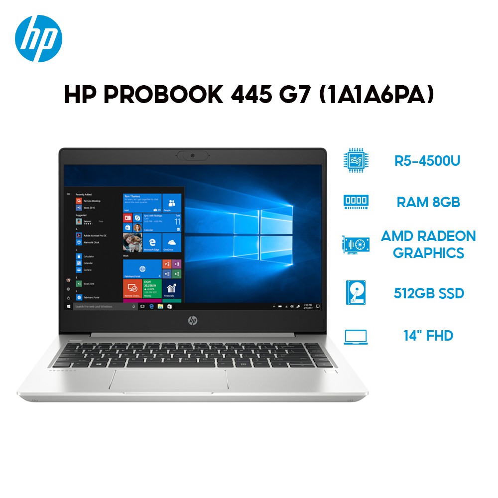 Laptop HP ProBook 445 G7 1A1A6PA R5-4500U | 8GB | 512GB | 14&quot; FHD | Win 10