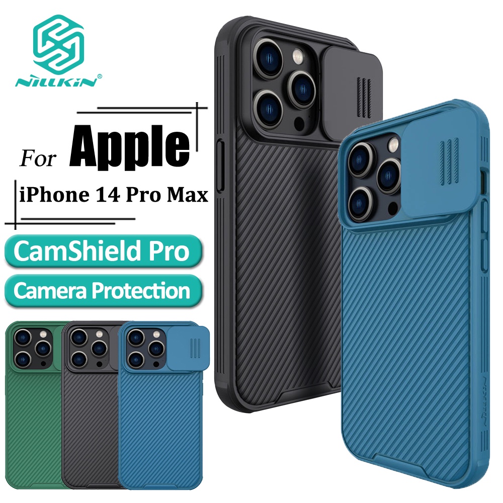 Ốp điện thoại nillkin bằng TPU + PC chống sốc có nắp trượt bảo vệ camera thích hợp cho iPhone 14 Pro Max