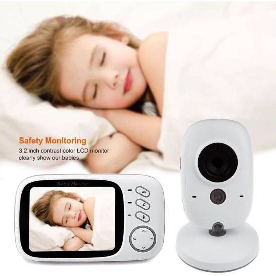 Máy báo khóc Baby Monitor VB603-Camera Giám Sát Không Dây Baby  3.2 inch LCD 2.4 GHz-Hỗ Trợ Nói Chuyện Video