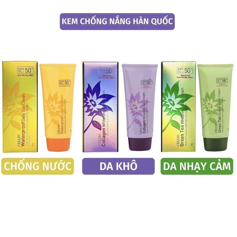 kem chống nắng Cellio spf 50+
