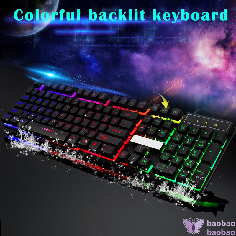 Bàn Phím Cơ Gaming 104 Phím Có Đèn Led Nền Rgb