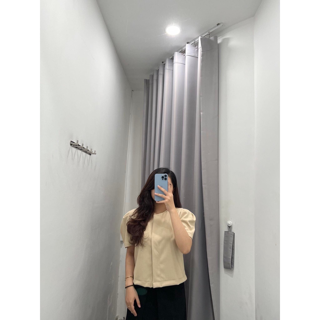 Áo tay phồng nút bấm Freesize